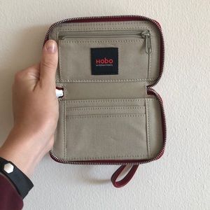 HOBO Maroon/ Burnt Red Wallet Wristlet